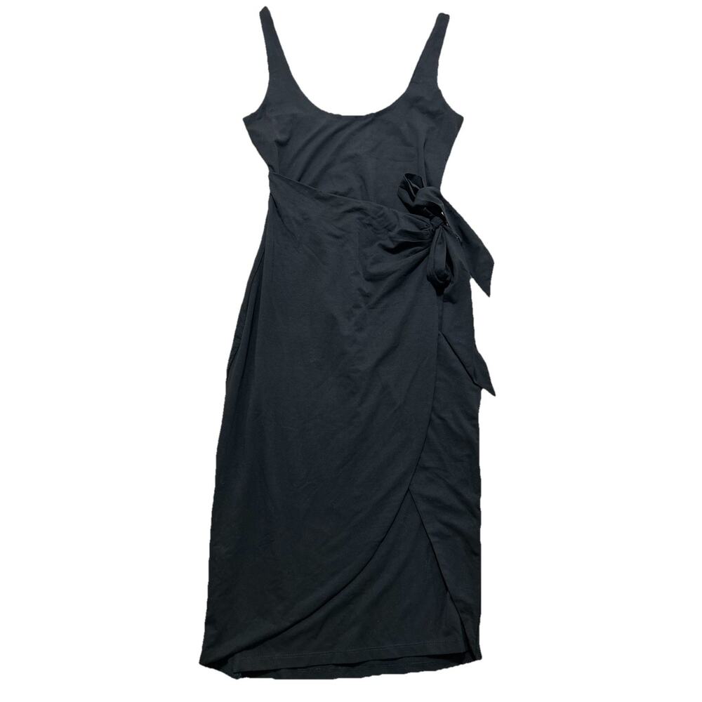 NEW Lovers + Friends‎ Kahlo Midi Black Side Wrap Midi Dress Sz XS